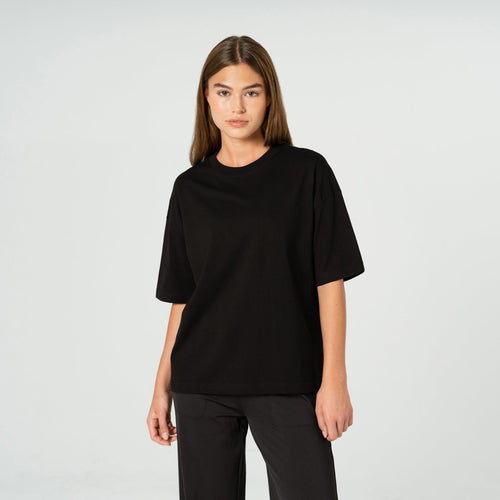 Plain black outlet oversized t shirt